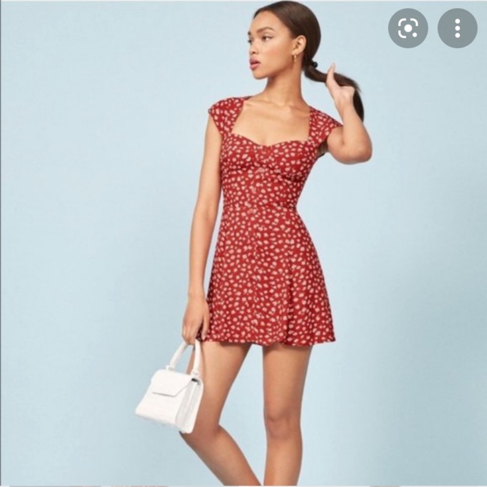 Reformation Cheri mini dress in red size 0/00